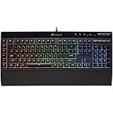 CORSAIR K55 RGB Gaming Keyboard - Quiet &amp; Satisfying LED Backlit Keys - Media Controls - Wrist Rest Included – Onboard Macro Recording