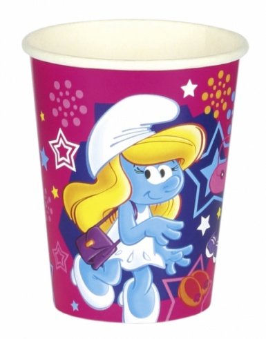 amscan - 552499-8 Smurfette Cups - 266 ml