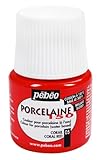 Pebeo Porcelaine 150 China Paint 45-Milliliter Bottle, Coral Red