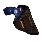 IWB Revolver Holster by Houston - ECO LEATHER Concealed Carry Soft Material | Suede Interior for Maximum Protection | Fits: Any 38 J Frames | S&W Revolvers | Charter Arms | Rossi 38 | Taurus BG LCR