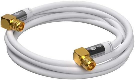 Goobay 70490 SAT Antenna Cable, 135 dB, 4x Shielded, White, 10m Length - Image 4