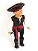 American Fashion World Boy's Brown Buccaneer Halloween Costume for 18-inch Dolls| Premium Quality & Trendy Design | Dolls Clothes | Outfit Fashions for Dolls for Popular Brands