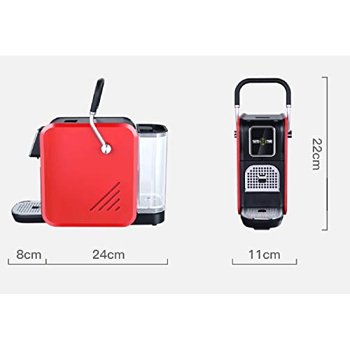 YQY Kapsel-Kaffeemaschine, Espresso, Cappuccino und mehr, mit kleinen und großen Becherfunktionen, 25s zweiten Startzeit… – Bild 3