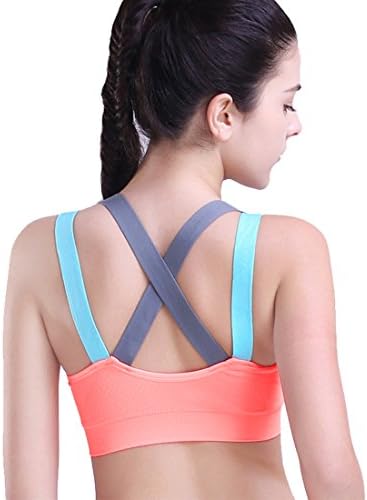 HeartFor Racerback Sports Bras for Women - Padded High Impact Workout,Pack of 2