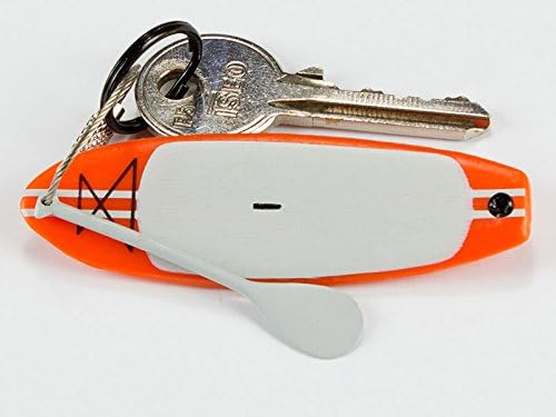 HKEY SUP - Stand Up Paddle Board Keychain - Flexible PVC Plastic and Stainless Steel Ring