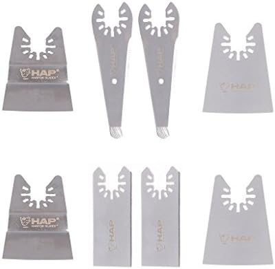 Harpow 8PCS Scraper Oscillating Blades Multi Blades, Power Tool Accessory, Multitool Blades, Power Tool Saw Blades, Wide Wood Plastic Metal Cutting Saw Blade for Fein Bosch Rockwell Tools