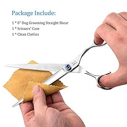 8" Straight Dog Grooming Scissors Long Pets