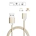 MAGNETIC USB CHARGING CABLE, Perfected 3rd Generation Cord by Spherecalls, 2 in 1 Micro and Mini 8 Pin, #1 Charge Cable to Suit iPhone and Android, Does Not Support Galaxy S7 or S7 Edge, Gold