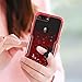 Dexnor Compatible with iPhone 6 Plus/ 6S Plus/ 7 Plus/ 8 Plus Case Floating Glitter Bling Moving Liquid Quicksand Hard Cover Clear Thickened Dual Layer Full Protection Bumper for Girls/ Women - Red