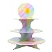 3 Tier Unicorn Cardboard Cupcake Stand Tower Mini Round Cupcake Stand Dessert Cupcake Holder Baby Shower, Gender Reveal Party, Kids Birthday Party Unicorn Themed Party - 12 inches by Lucky Party
