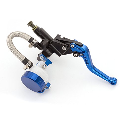Rzmmotor Universal Motorcycle 7/8" 22mm CNC Brake Clutch Master Cylinder Hydraulic Lever Reservoir Set for Ducati STREETFIGHTER 848 12-15, DIAVEL 11-15,Suzuki TL1000R 98-03,Yamaha XJR1300 99-03
