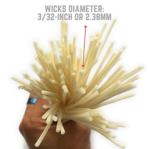 Candle Wicks for Making Soy Candles 60 Pieces, 6" Length, Slow Burn