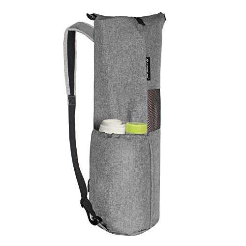 Explore Land Oxford Yoga Mat Storage Bag with Breathable Mesh Window and Large Pocket (Grey)