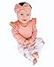 3Pcs Baby Girl Pink Ruffle Romper Long Sleeve Bodysuit Tops Flamingo Pants and Headband Outfits Set (Pink, 0-6 Months)