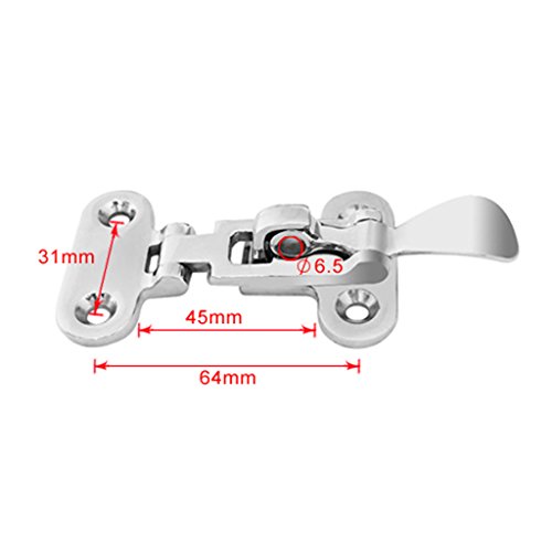 image for MonkeyJack 2 Pieces High Polished Stainless Steel Marine Boat Locker D