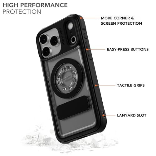 Funda Crystal Rokform Compatible con iPhone 17 Pro Max, Cubierta Magnética (Transparente)