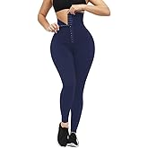 RICH BRIA High Waisted Corset Leggings for Women with Magic Waist Shaper Waist Trainer Yoga Pants Tummy Control