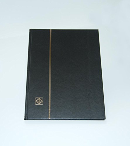 Lighthouse Hardcover Stamp Album Stockbook With 32 Black Pages, Black, LS4/16