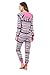 Ashford & Brooks Women's Sweater Fleece Zip Up Hooded Jumpsuit One Piece Pajama