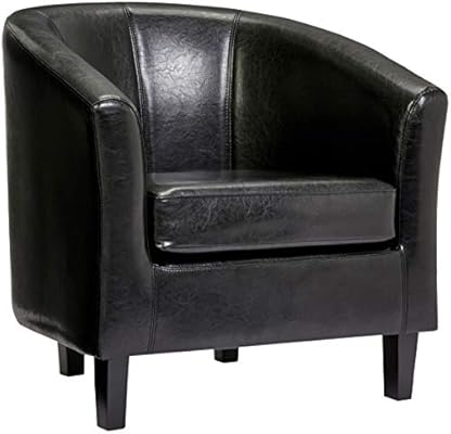 Placeholder Austin Faux Leather Accent Tub Chair Black Buy