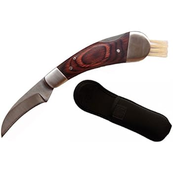 Classic Outdoors Folding Lock Mushroom Knife Fungus Truffles Harvest Hunting Sharp Knives with Neoprene Pouch