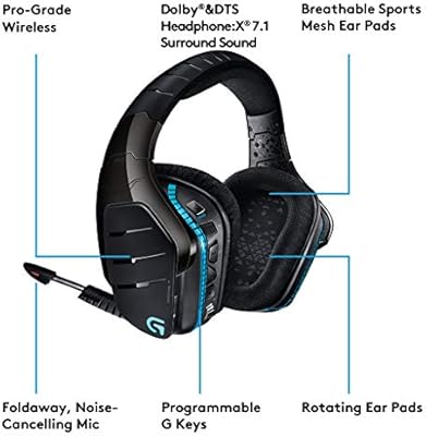 Logitech G933 Artemis Spectrum Wireless Rgb 7 1 Dolby And Dst Headphone Surround Sound Gaming Headset Pc Ps4 Xbox One Switch And Mobile Compatible Advanced Audio Drivers Black Amazon Sg Electronics