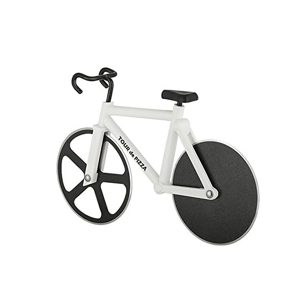 Bicycle Pizza Cutter - The Tour de Pizza Cutter by SOHO Kitchen - A Fun Gift for Cyclists and Pizza Lovers