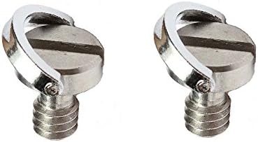 Tremat Camera Tripod Quick Release Plate C-Ring Captive 1/4" D-ring Steel Stainless Screw Connecting Adapter for Camera Tripod Monopod Quick Release Plate(2 Pieces)