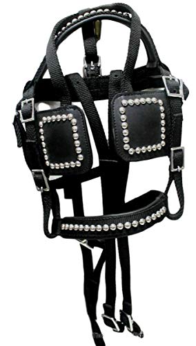 D.A. Brand Black Nylon Shetland Pony Driving Harness w/Silver Spots Horse Tack