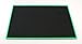 Bar Mat – Superior Rubber Barware – 18 x 12 inches – Non-Slip - Service and Spill Mat – Black with Green Edge