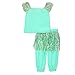 Disney Princess Jasmine Girls Fantasy Pajamas (4, Jasmine Teal)