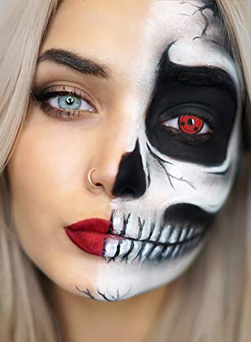Women Multicolor Cute Charm and Attractive Eye Accessories Cosmetic Makeup Eye Shadow - Original Sharingan with Contact Lens Case By Dress You Up TM