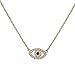 My Daily Styles 925 Sterling Silver Yellow Gold-Tone Evil Eye Hamsa White Blue CZ Womens Pendant Necklace