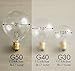 Replacement Globe Light Bulb, G50, 7W/130V, E12 Base, Clear, 25 Pack