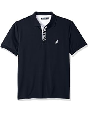 Men's Classic Fit Short Sleeve Solid Moisture Wicking Polo Shirt