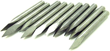 10x 30Deg Knifepoint 0.4mm Carbide Steel CNC Router Pyramid Engraving Bits