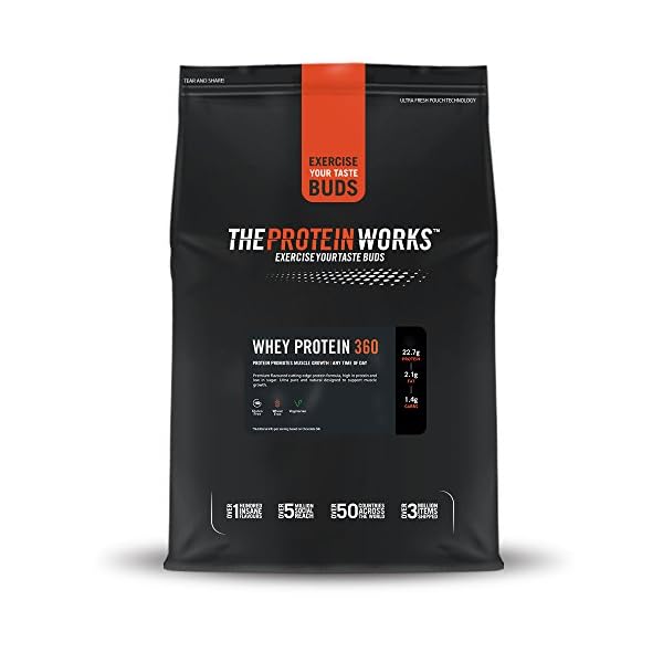 THE-PROTEIN-WORKS-Whey-Protein-360-Powder-High-Protein-Shake-No-Added-Sugar-Low-Fat-Protein-Blend-French-Vanilla-12-Kg Protein Works - Whey Protein 360 | Premium Whey Shake | Whey Protein Powder Blend | No Added Sugar Protein Shake | 40…
