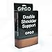 GOGO Double Shoulder Support with Adjustable Strap, SBR Shoulder Brace Neoprene Sport Protector Compression Wrap-Black