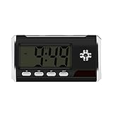 Beenwoon Hidden Camera Alarm Clock Motion Detection Full 1080P HD Loop Video Recording Webcam Remote Control, Black