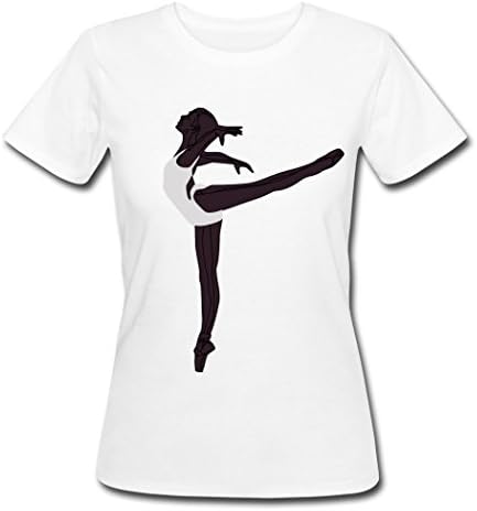 Women's Dance Gymnstics For Creative T-Shirts White Large