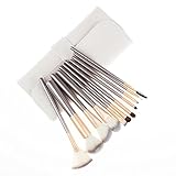 Daixers Makeup Brush Set Professional Face Eye Shadow Eyeliner Foundation Blush Lip Makeup Brushes Powder Liquid Cream Cosmetics Blending Brush Tool (White)