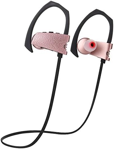 SBOTT Utralight Bluetooth Earbuds Stereo Headphones with Mic and Noisy Cancelling Super Bass bluetooth 4.1 Version Sweaterproof 6 Hrs Music Time Compatible with iPhone Android(gold)