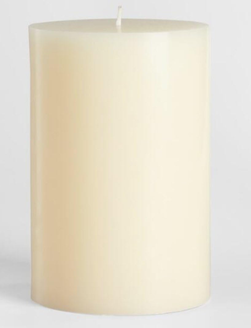 Candles4Less - 4 Inch x 6 Inch Bulk Ivory Pillar Candles (Set of 3) Unscented Solid Color Hand Made with Cotton Wicks, Dripless Made in USA