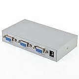 IMAGE 1 PC To 2 Monitors SVGA/XGA 2 Port Video Splitter Box VGA Converter