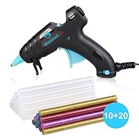 Upgraded Blusmart Hot Glue Gun, 20W High Temperature, 20pcs Glue Sticks and 10 Colors Sticks , Ideal for Quick Repairs, DIY Projects & Arts(New Style)