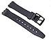 17mm Replacement Synthetic Plastic Black Watch Strap For Swatch Watch