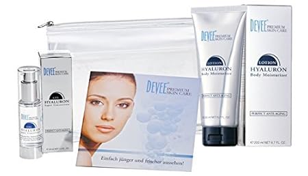 DEVEE Hyaluron VORTEILSPAKET: Gel Super Concentrate 30 ml + Body Lotion 200 ml + Attraktive Geschenkverpackung