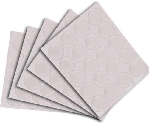 Yoogeer 100Pcs 1" Round Stickers 3D Clear Epoxy Adhesive Circles Bottle Cap Anti-Scratch, 1 inch (2.54cm) with 1.5mm thickness