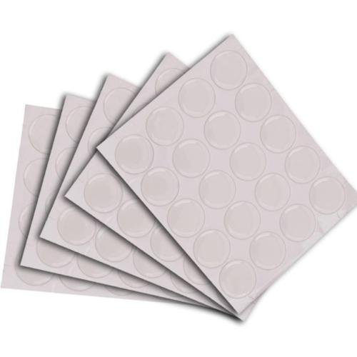 Yoogeer 100Pcs 1" Round Stickers 3D Clear Epoxy Adhesive Circles Bottle Cap Anti-Scratch