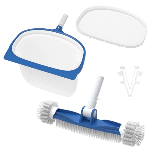 S-Union 2026 Manual Pool Cleaner, Brush & Skimmer Net Cleaning Kit, Portable Cleaning for Small Pools, Spa, Ja-Cuzzi, Hot Tub